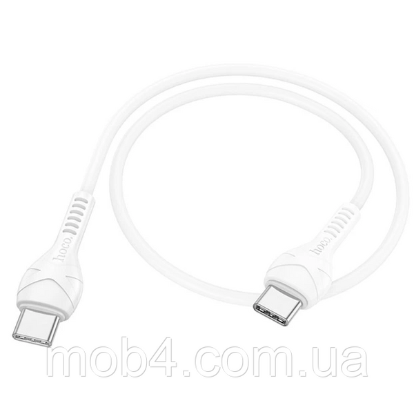 Кабель Hoco X37 Type-C to Type-C PD 60W 0.5м для швидкої зарядки, білий 1074784817 фото