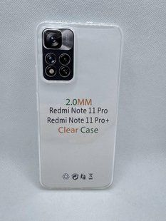 Прозрачный силиконовый чехол 2 мм. для Xiaomi Redmi Note 11 Pro 2122566071 фото