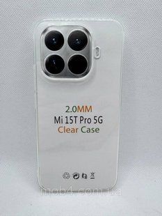 Прозорий силіконовий чохол 2 мм. для Xiaomi Mi 15T Pro 2917219309 фото